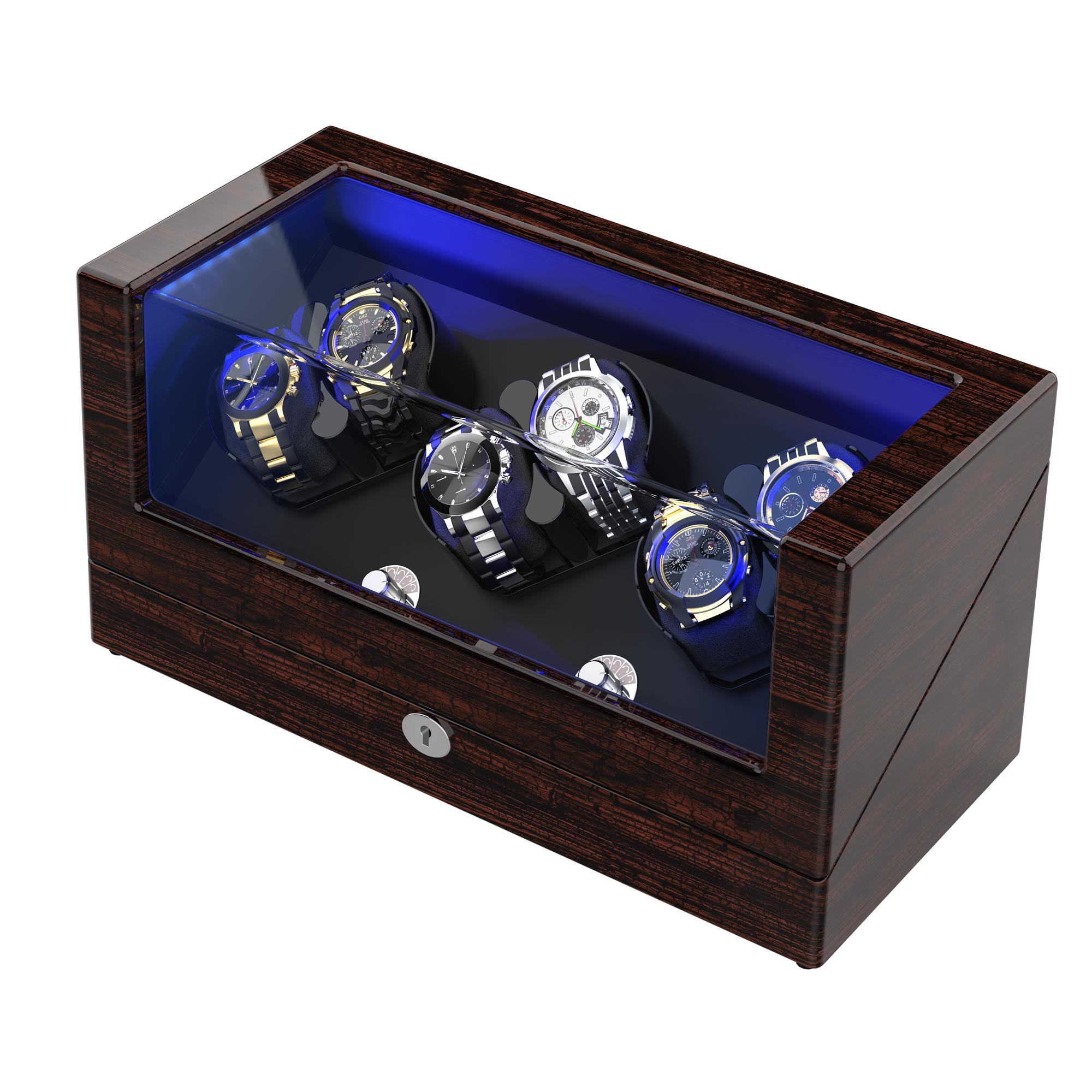 Watch Winder with 6 Winder Space Pine Bark Pattern – WATCHWINDERMALL