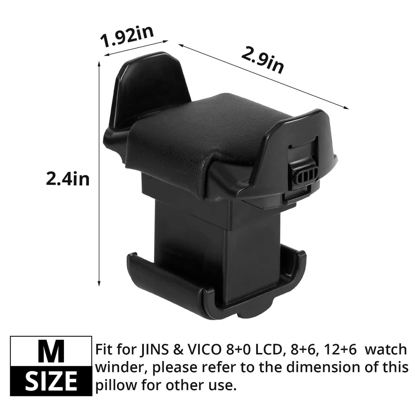 Retractable Watch Pillows Set Black 2 Pack