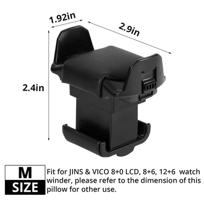 Retractable Watch Pillows Set Black 2 Pack