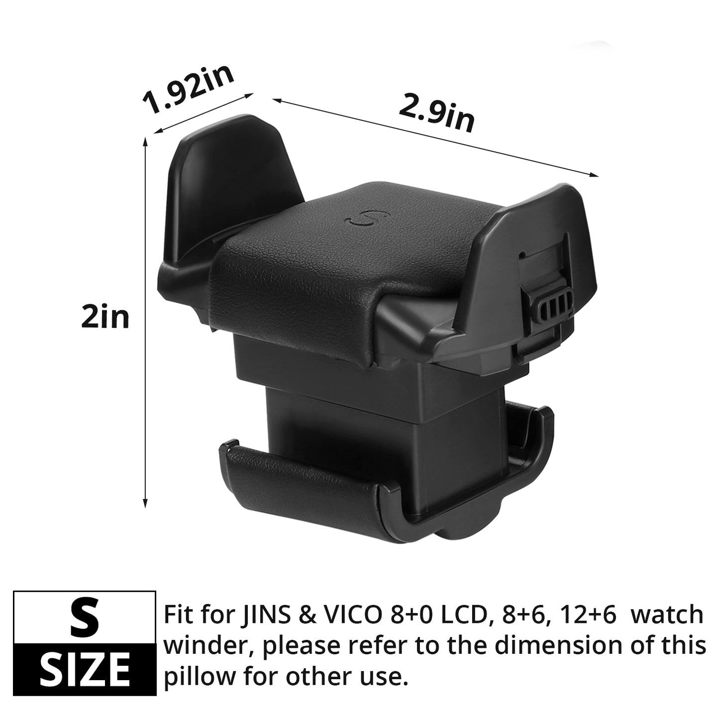 Retractable Watch Pillows Set Black 2 Pack