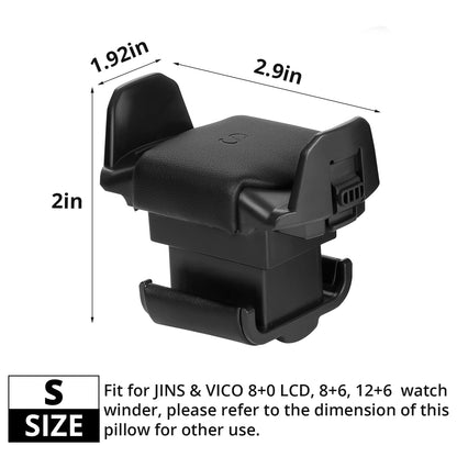 Retractable Watch Pillows Set Black 2 Pack