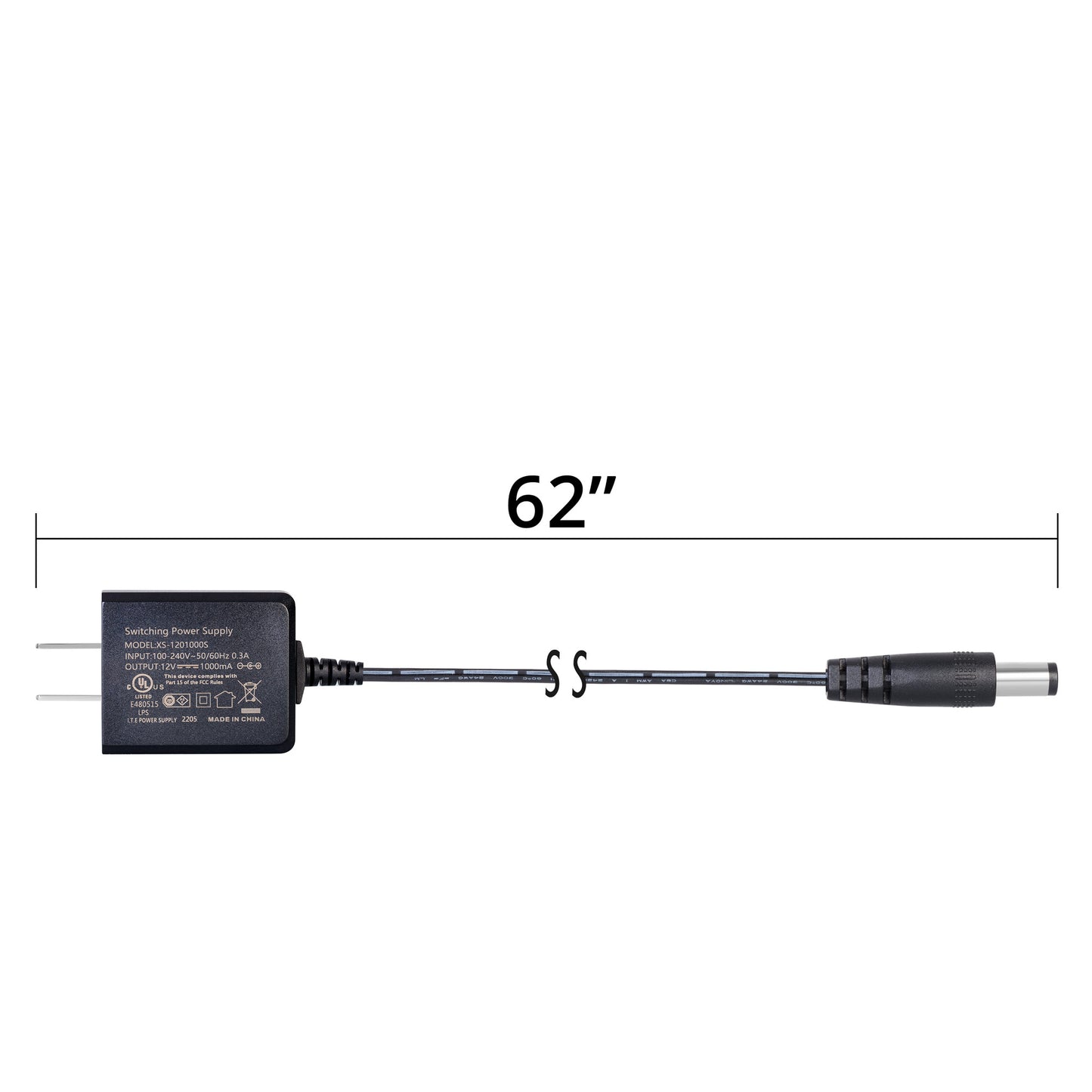 Power Adaptor for Watch Winder 12V 2A Cable Length 5 Feet