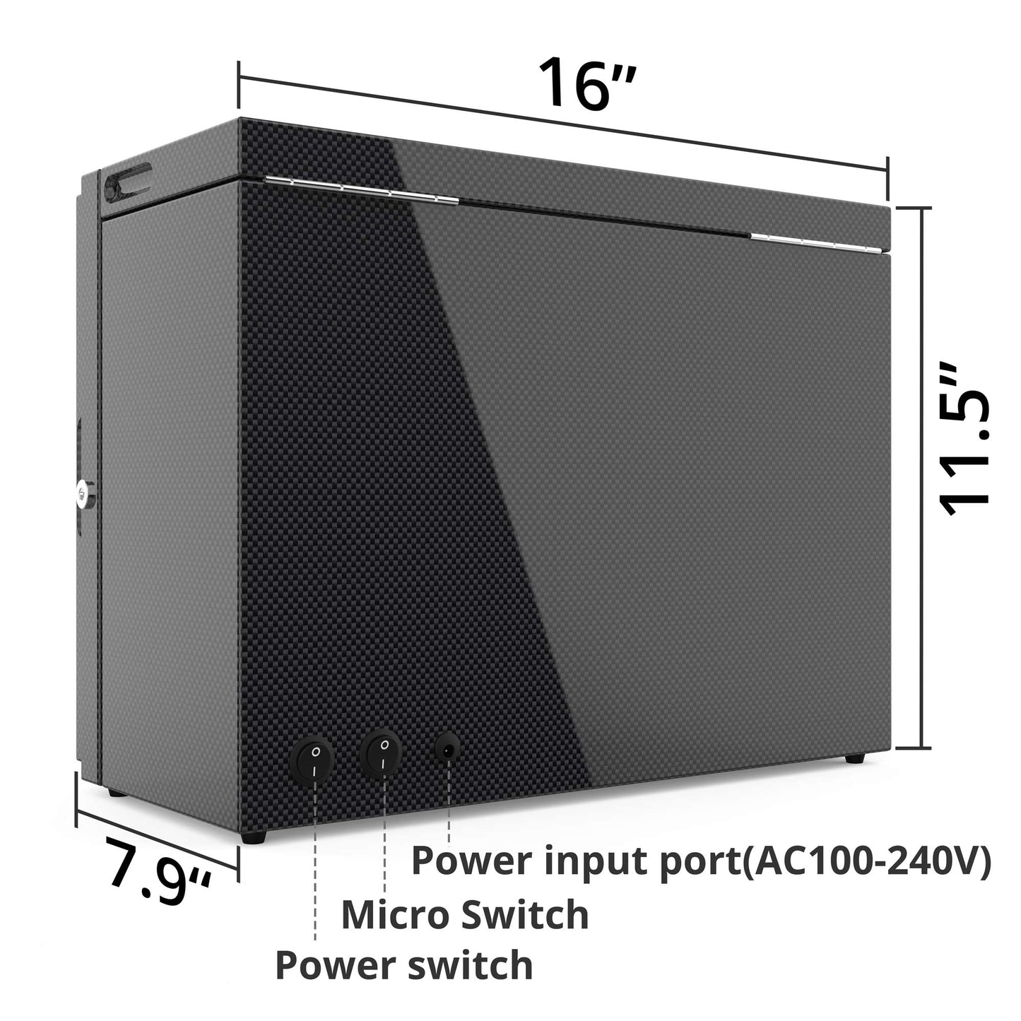 8-Slots Watch Winder for Automatic Watches,  6 Free Storages ,High-Gloss Piano Lacquer Carbon Fiber, JINS&VICO