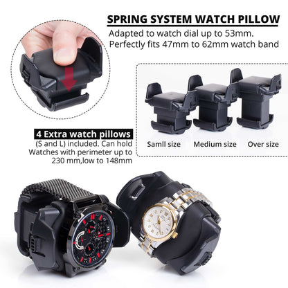 24-Slots Watch Winder with High-Gloss Piano Lacquer, Fingerprint Lock, JINS&VICO