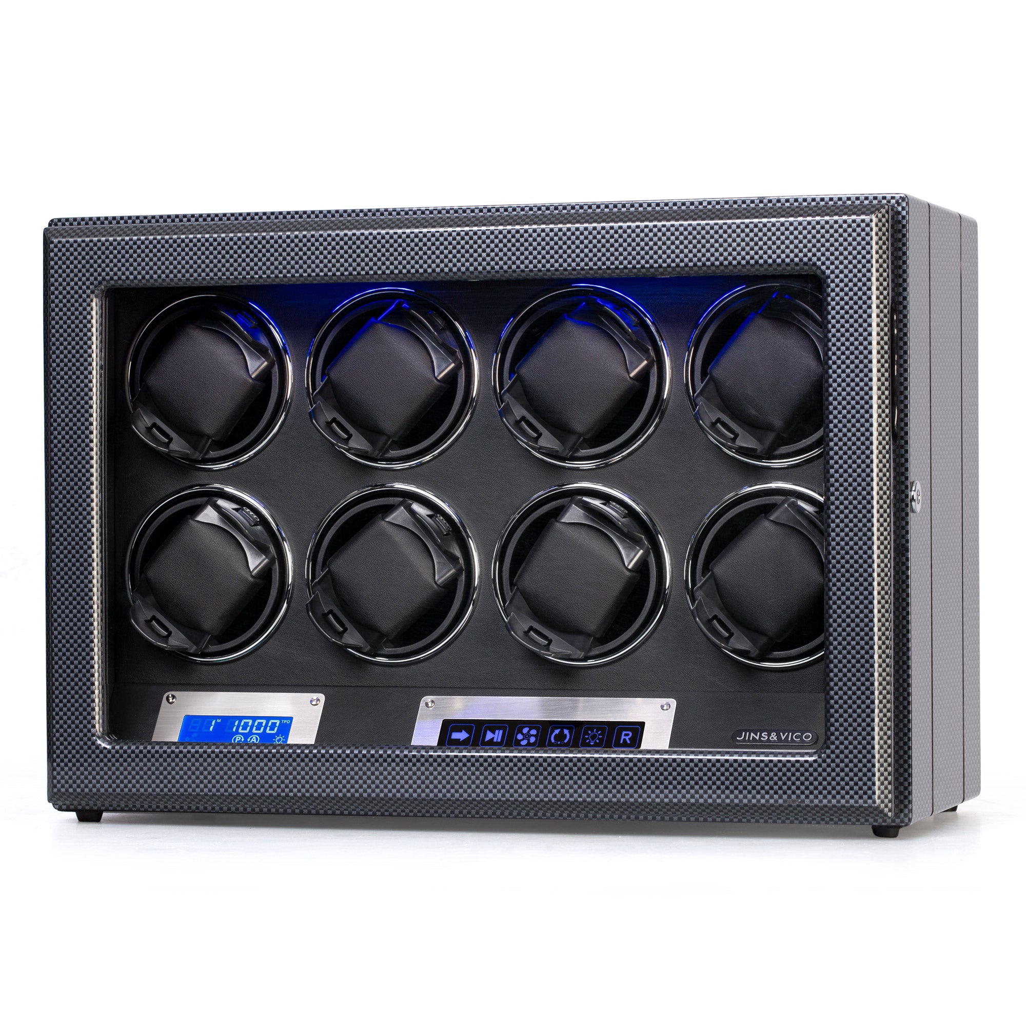 Watch Winder 8 Winding Spaces in Carbon Fiber, JINS&VICO