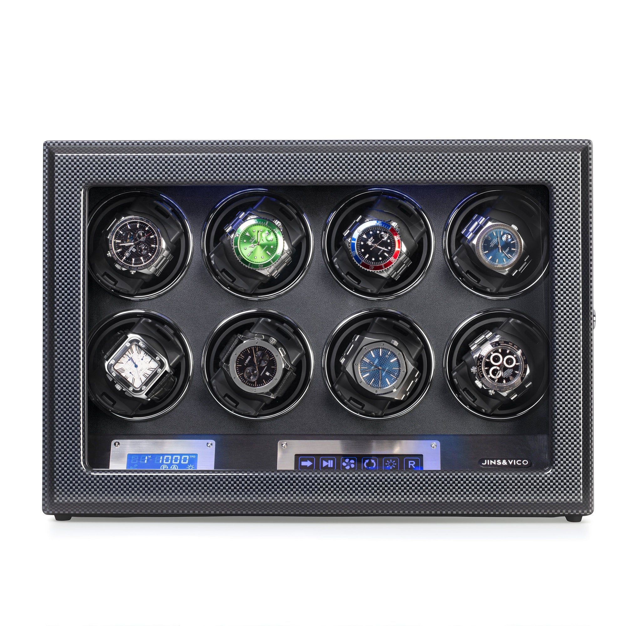 JINS&VICO ワインダー腕時計 Watch Winder 8 Winding Spaces in Carbon Fiber, JINS&VICO