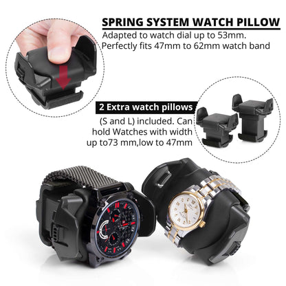 8 Watches Watch Winder Box with Backlight, High-Gloss Piano Lacquer