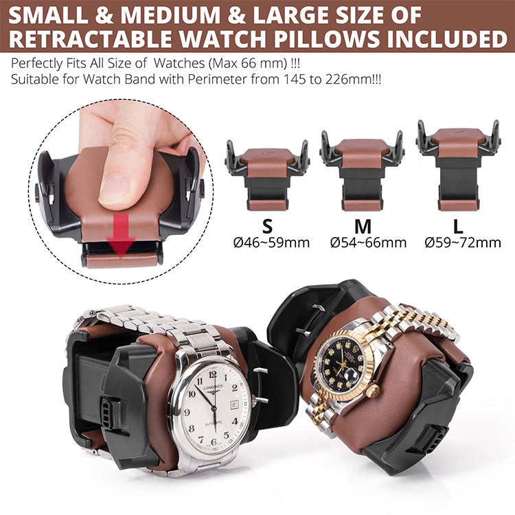 Retractable Watch Pillows Set Espresso 2 Pack
