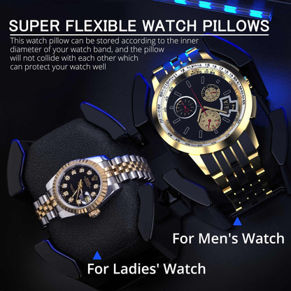 6-Slots Watch Winder with Flexable Pillows, High-Gloss Piano Lacquer, TRIPLE TREE