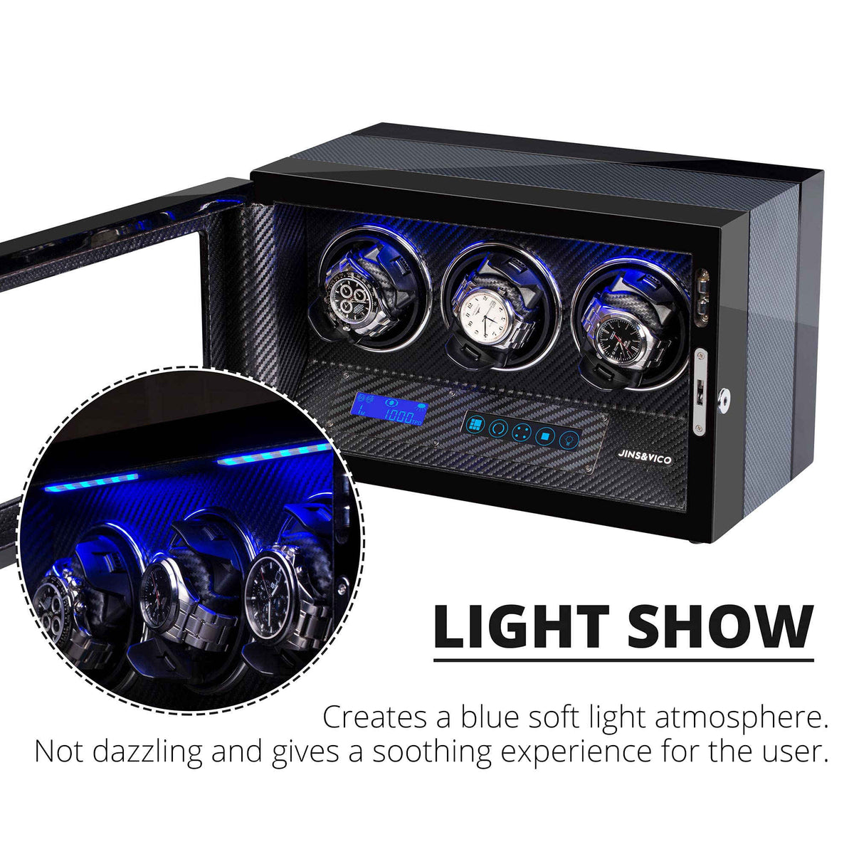 Built-in Blue LED Illumination