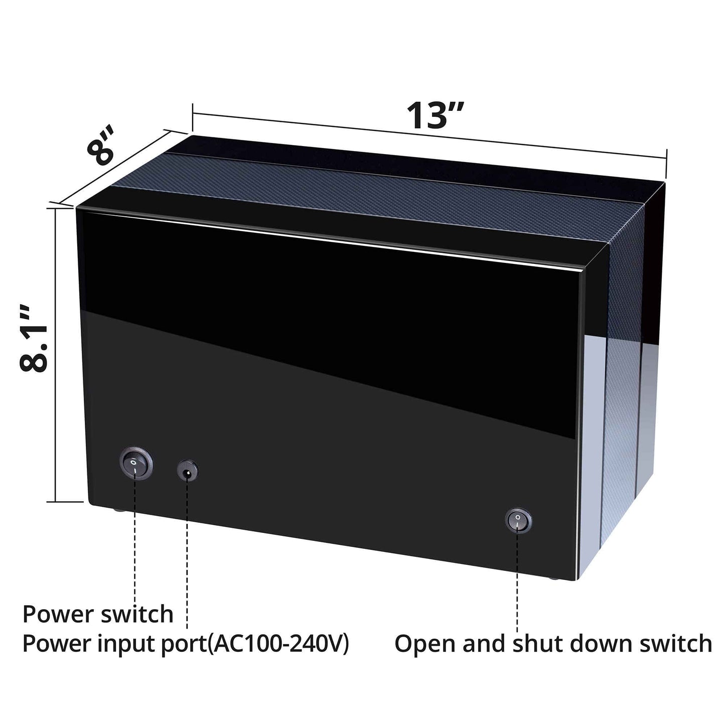 Watch Winder for 3 Watches with LCD Touchscreen Control,  High-Gloss Piano Lacquer, JINS&VICO
